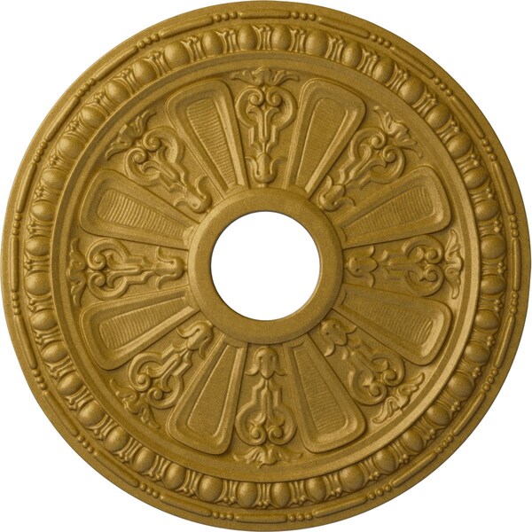 Ekena Millwork Raymond Ceiling Medallion (Fits Canopies up to 5 1/8"), 18 1/8"OD 3 5/8"ID x 1 1/8"P, Pharaohs Gold CM18RAPGS - main